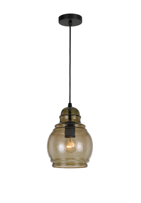 Accera - 10.5" Height Glass Pendant and 72" Cord - Smoky
