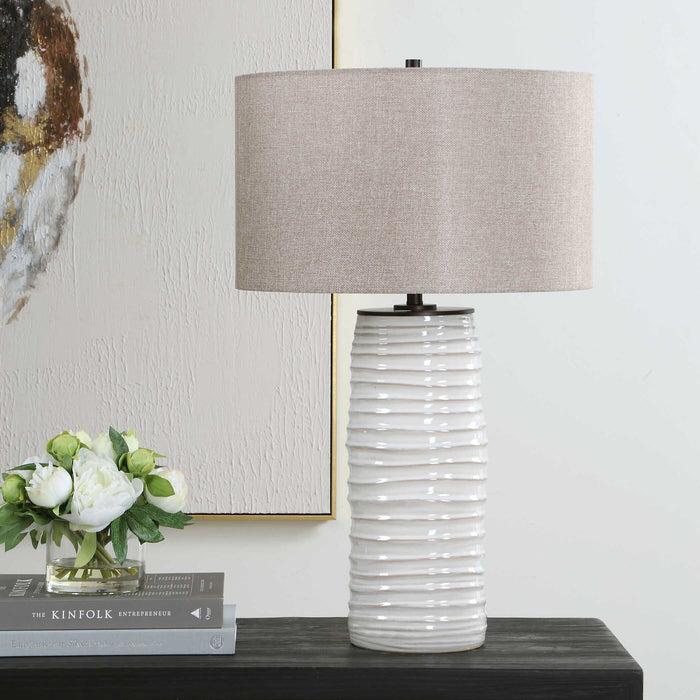 Barat - Ceramic Table Lamp - White