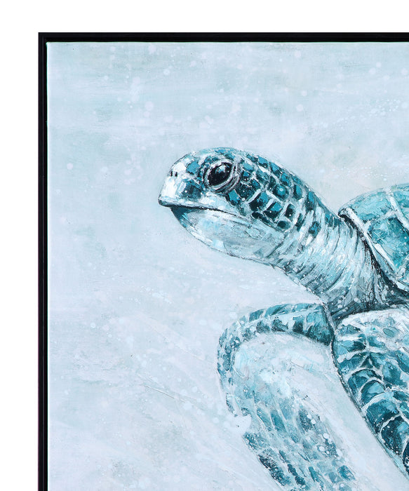 Kemps Bay Framed Canvas - Blue