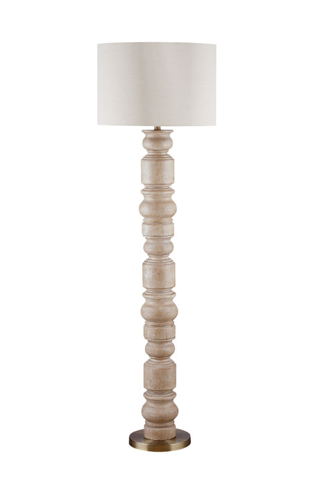 Helford - Floor Lamp - Light Brown / White