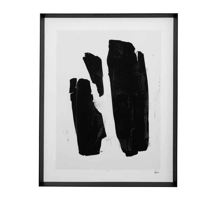 Triple Block Print II Framed Art - Black
