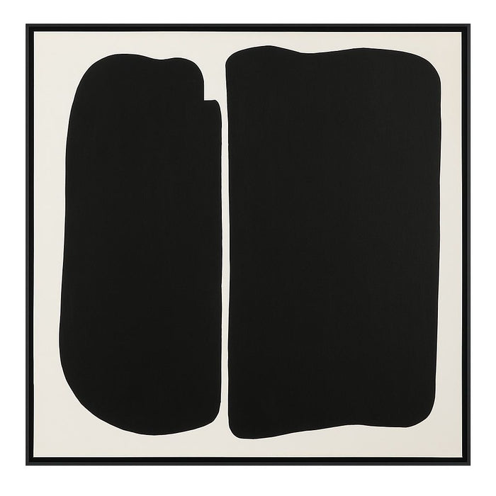 Framed Canvas Parallel Forms - Black