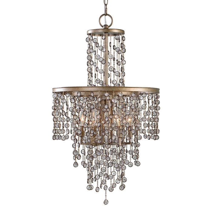 Valka - 6 Light Crystal Chandelier - Light Brown