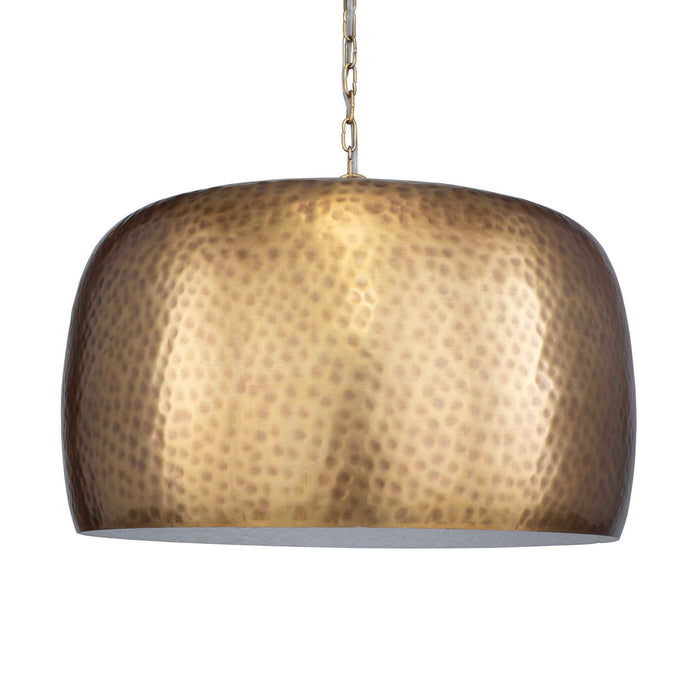 Lemont - Hammered Brass 1 Light Pendant - Brass