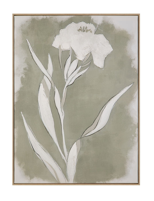 Serene Botanical II Framed Canvas - Beige