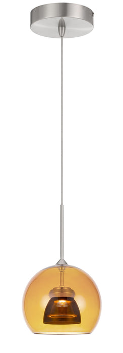 11.5" Height Pendant - Amber & Smoke