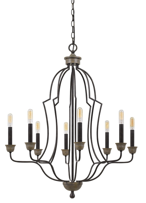 Lebrija - 33.75" Height Metal Chandelier - Textured Bronze