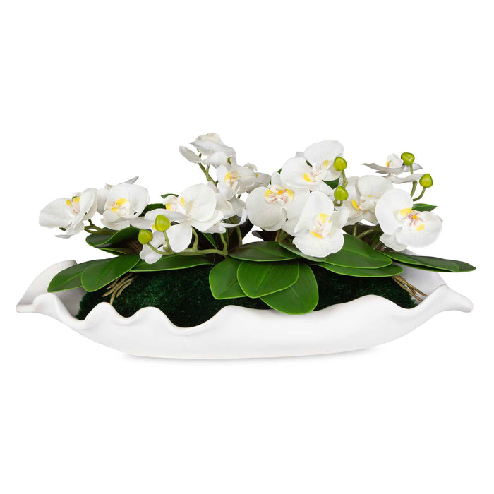 Opulence Orchid - Centerpiece With Bowl - White