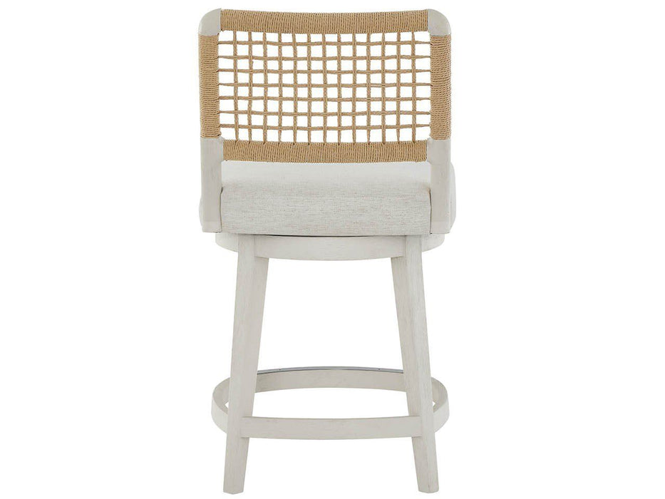 Oasis - Shoreline Swivel Counter Stool - White / Light Brown