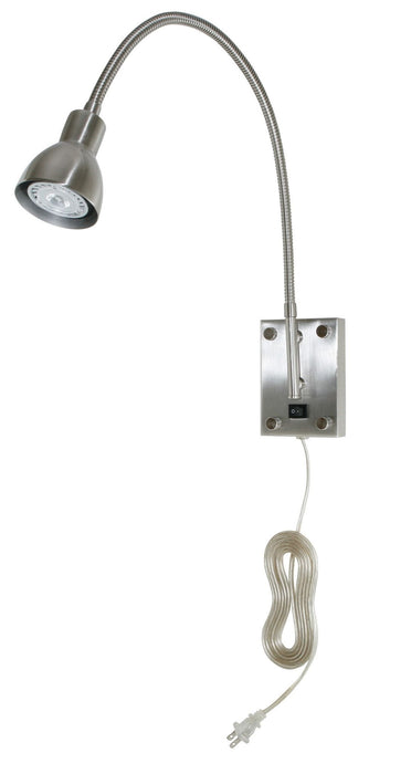 2.62" Height Metal Fixture - Brushed Steel