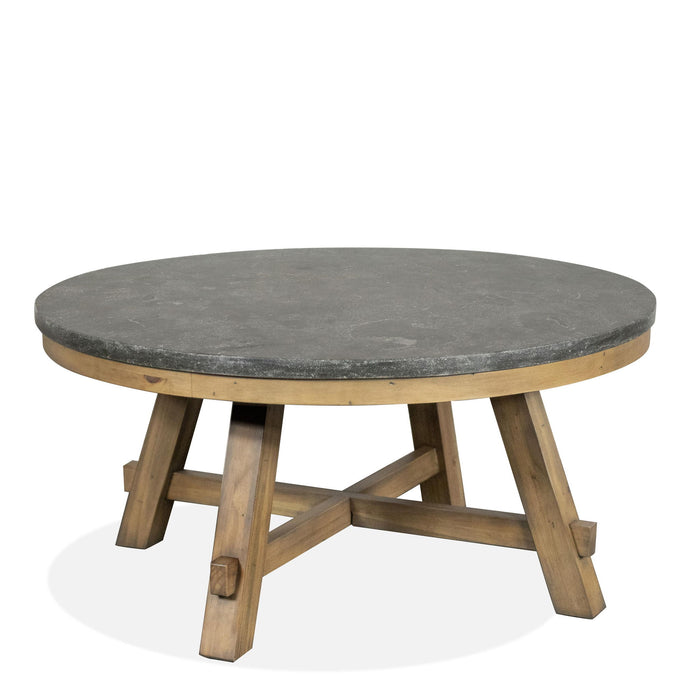 Weatherford - Round Cocktail Table - Reclaimed Natural Pine