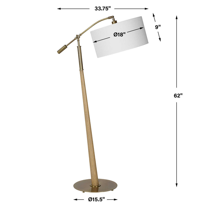 Kennett - Wooden Floor Lamp - Light Brown