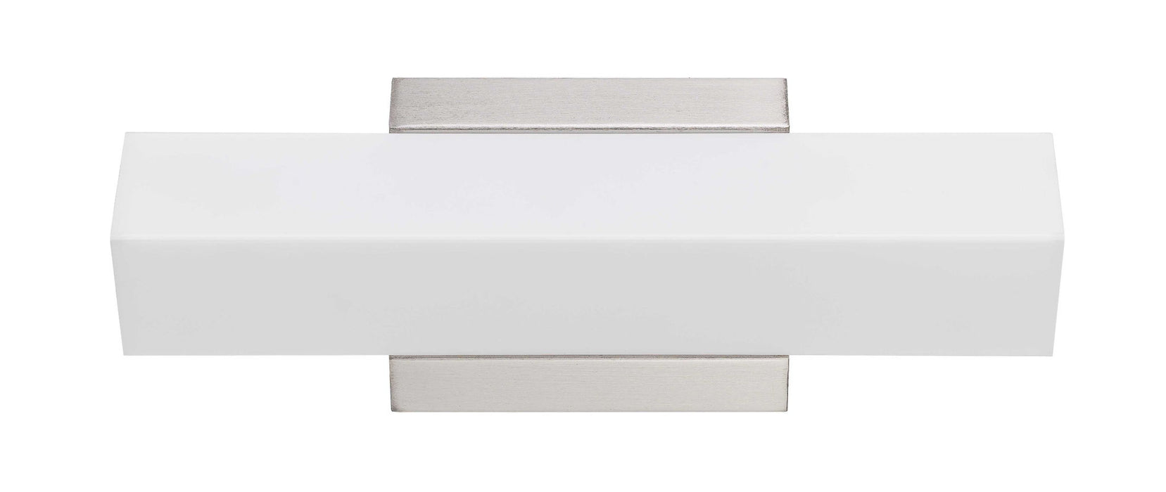 4.75" Height Acrylic and Metal Vanity Light - Brushed Steel