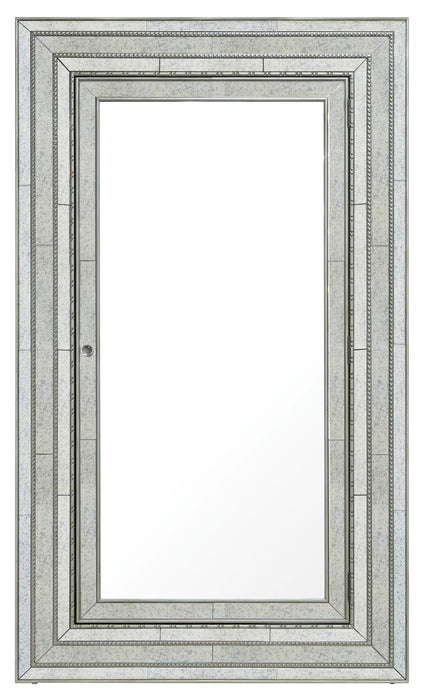 Melange - Glamour Floor Mirror With Jewelry Armoire Storage - Champagne