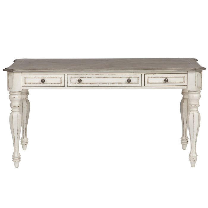 Magnolia Manor - 3 Piece Home Office Set (Desk & Hutch) - Antique White