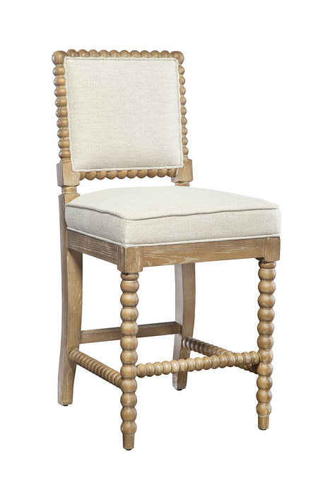 Sara - Counter Stool - White / Light Brown