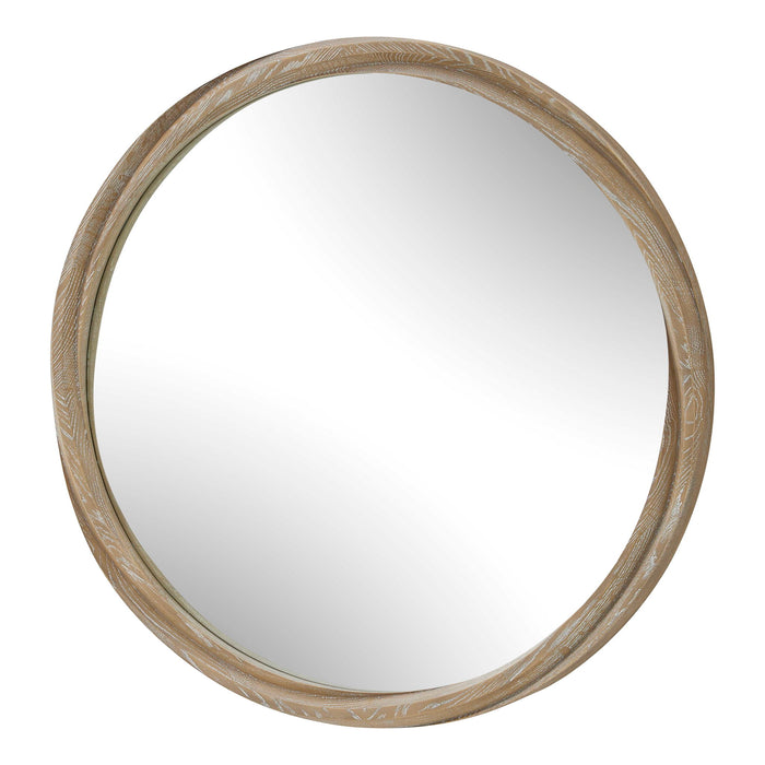 Landry - Round Mirror - Light Wood