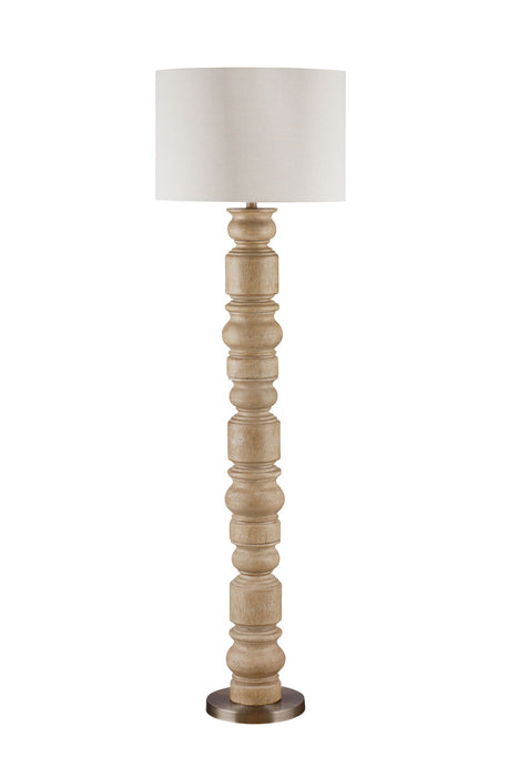 Helford - Floor Lamp - Light Brown / White