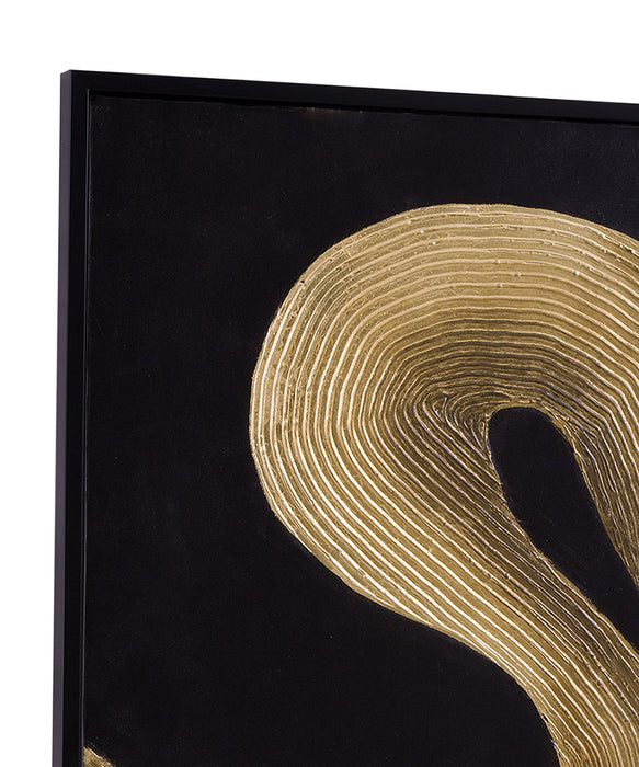 Connected Frame Canvas (Set of 2) - Black / Gold