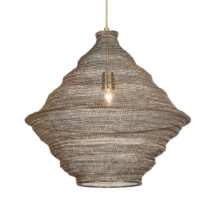 Sigh - Woven Brass 1 Light Pendant - Brass