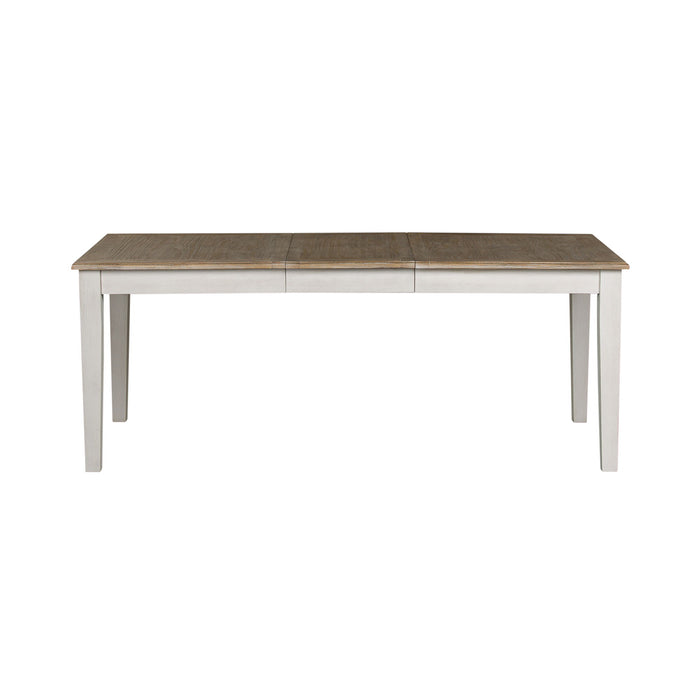 Summerville - Rectangular Leg Table - Soft White Wash / Wirebrushed Gray