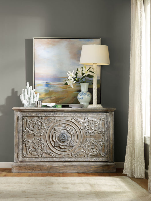 True Vintage - Melange 2-Door Accent Console - Dark Gray