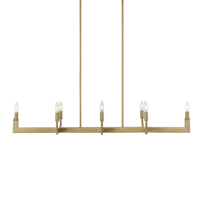 Cordoba - 8 Light Linear Chandelier - Gold