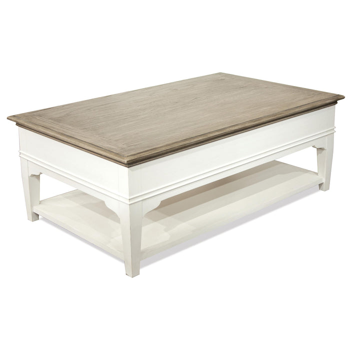 Myra - Leg Coffee Table - Natural / Paperwhite