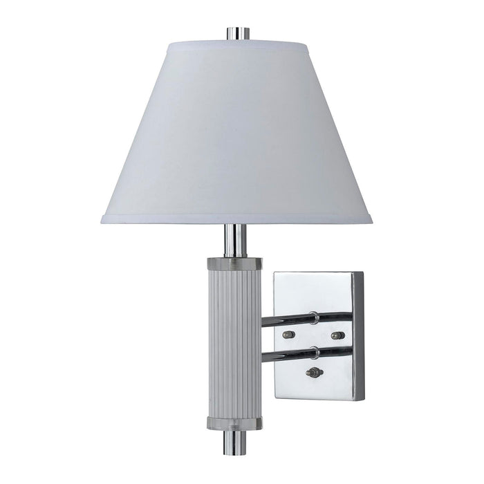 Hotel - 19" Height Metal Wall Lamp - Chrome - 60W