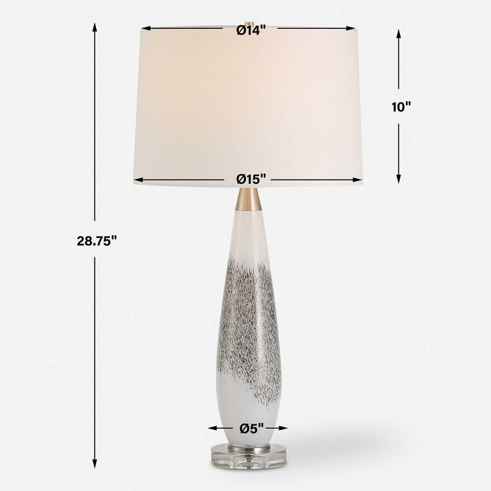 Quinn - Table Lamp - White & Silver