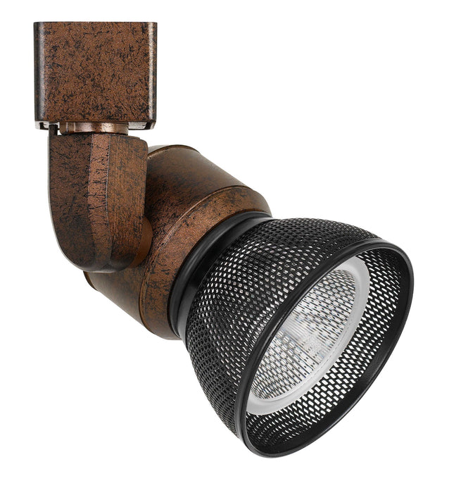 6.25" Height Metal Track Head - Rust & Black - Mesh