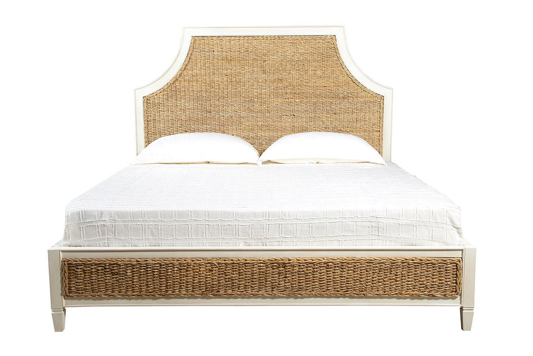 Priscilla - King Bed - White / Light Brown