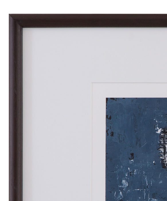 Dual Dichotomy II Framed Print - Blue / White