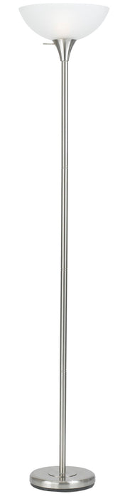 70" Height Metal Torchiere - Brushed Steel