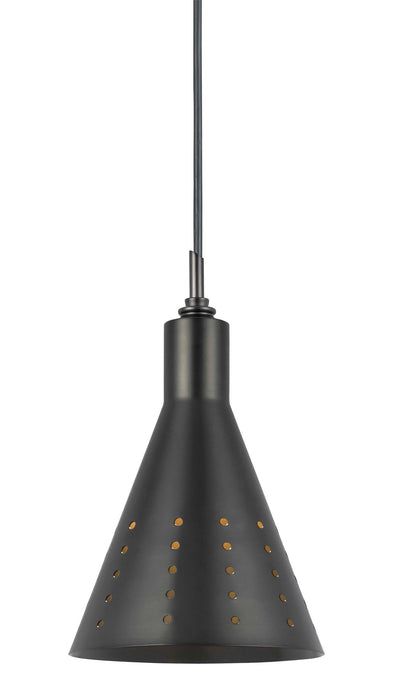9.8" Height Metal Pendant - Brushed Steel