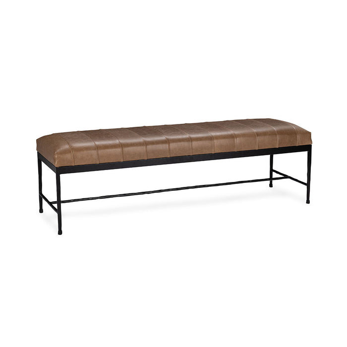 Madeleine - Leather Bench - Dune Walnut