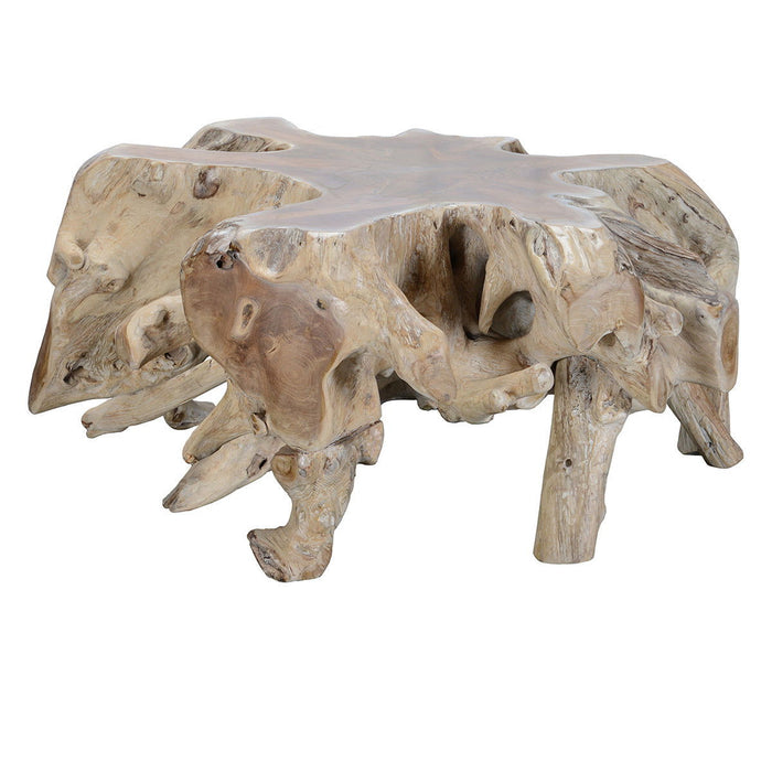 Cypress - Root Coffee Table - Natural White Wash