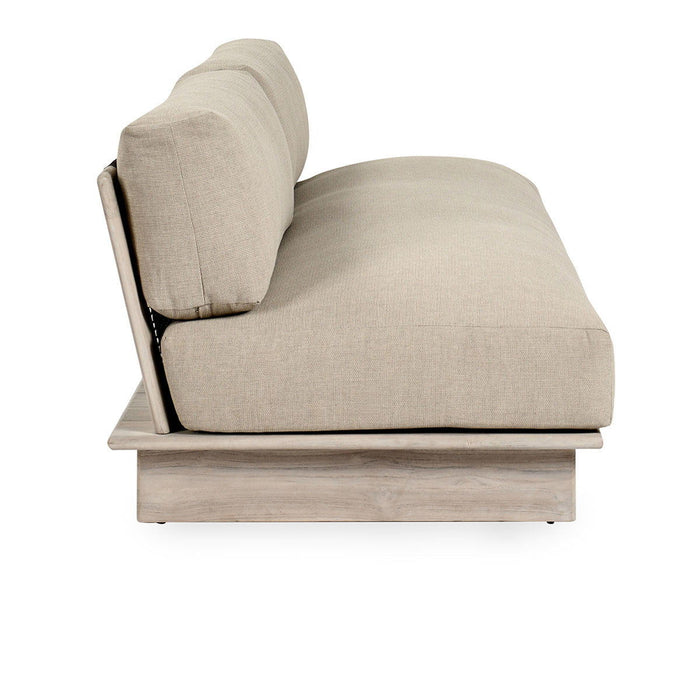 Livia - Teak Outdoor Sofa - Taupe