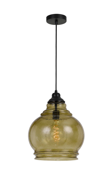 Rovigo - 12.25" Height Glass Pendant and 72" Cord - Amber
