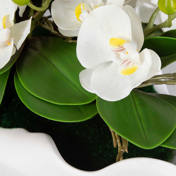 Opulence Orchid - Centerpiece With Bowl - White