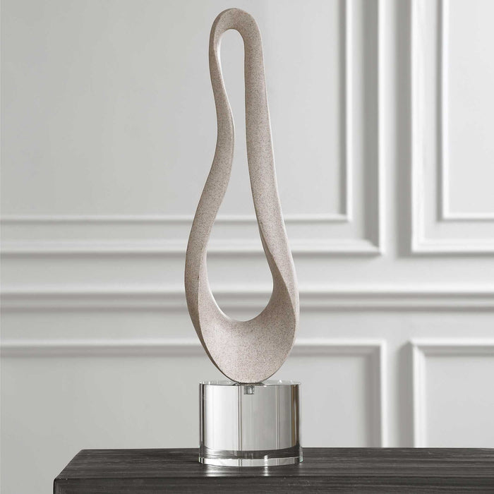 Oval Harmony - Sculpture - Gray