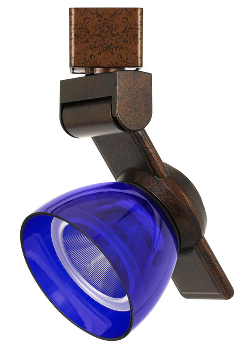 6" Height Metal Track Head - Rust & Blue