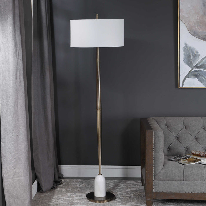Minette - Mid-Century Floor Lamp - Gold