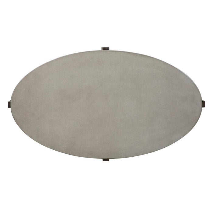 Cascade - Oval Cocktail Table - Wirebrush Rustic Brown