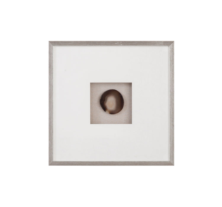 Agate Stone Wall Art - Dark Brown / White