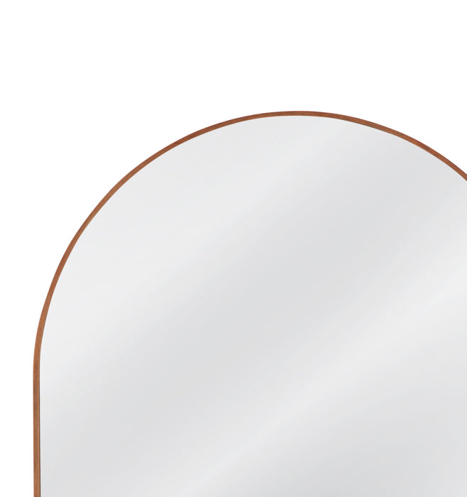 Hazel - Arched Mantel Mirror - Light Brown