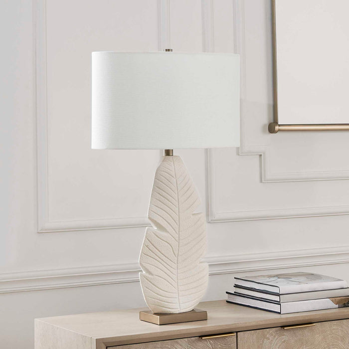 Palm Leaf - Table Lamp - White