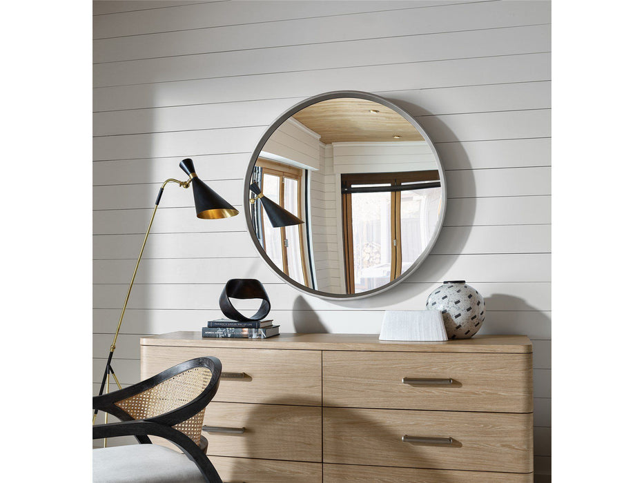 Modern - Round Mirror - Pearl Silver
