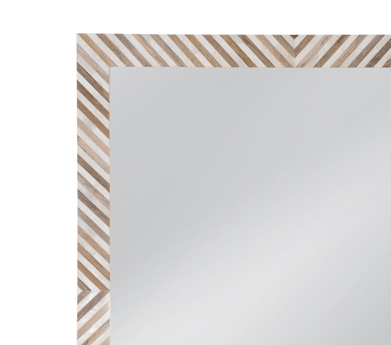 Karl - Wall Mirror - Natural / Cream