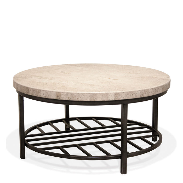 Capri - Round Coffee Table - Alabaster Travertine